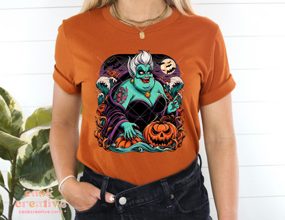 Halloween Adult T-shirt : Villain Pumpkin