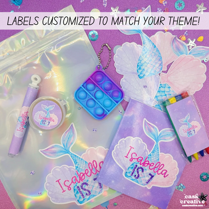 Basic Party Favor: Custom Theme Party Favor Mylar Bag with Toys