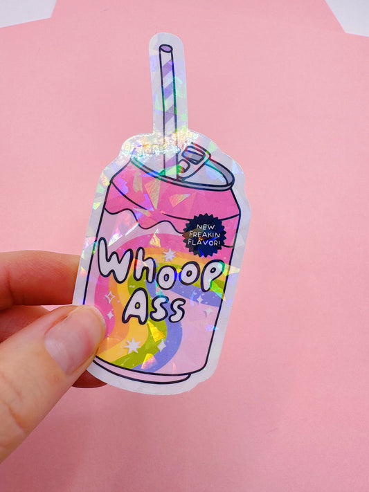 Die Cut Sticker Water Bottle Decals: Whoop Ass