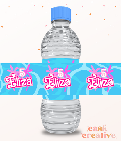 Water Bottle Labels Printed Party Favors: Custom ANY THEME