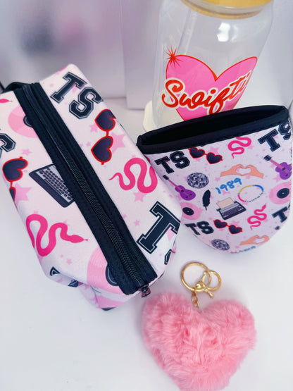 Makeup Bag with Zipper: TS 1989 (white)