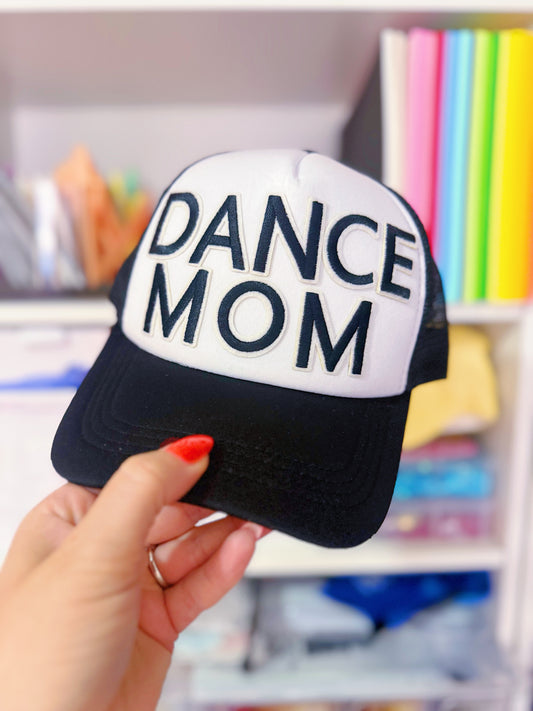 Sports Mom Trucker Hat with Patches - Dance / Cheer Mom