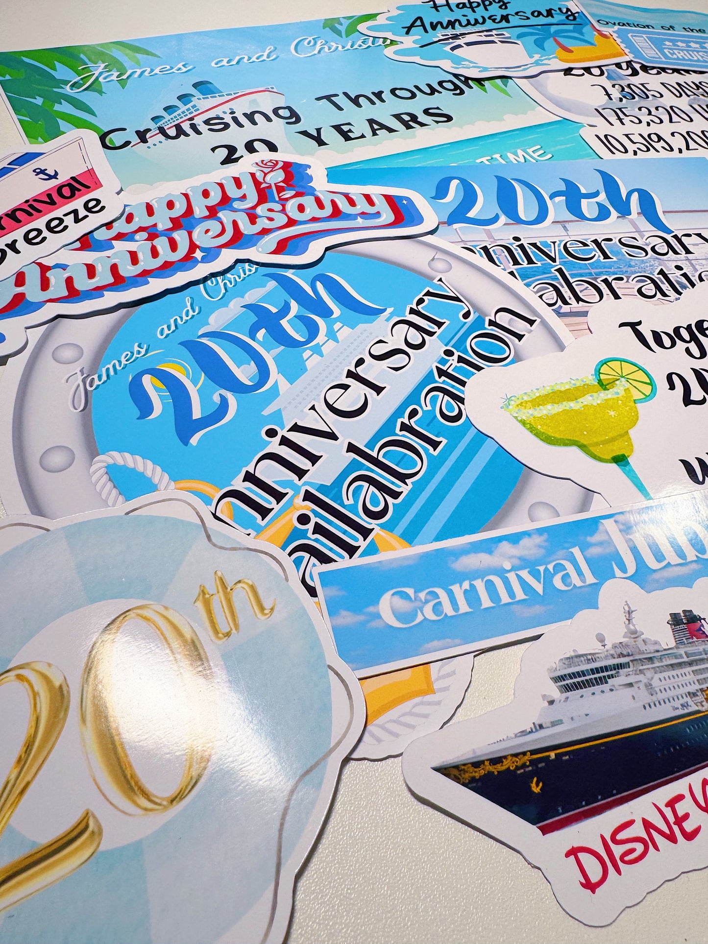 Cruise Vacation Printed Photo Props and Door Magnets: Custom - ANY THEME