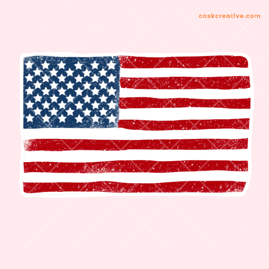 Die Cut Sticker: American Flag