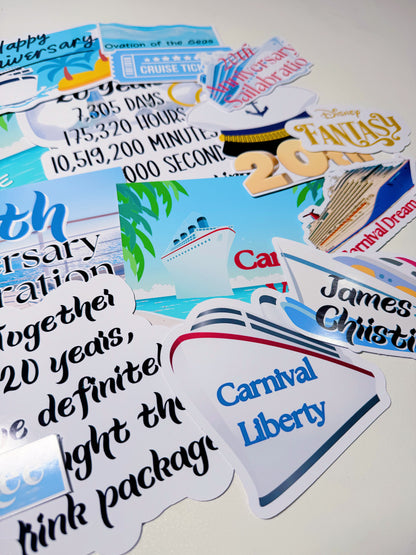 Cruise Vacation Printed Photo Props and Door Magnets: Custom - ANY THEME