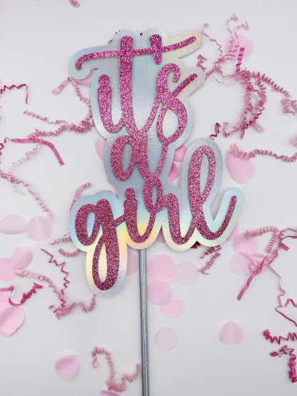 Phrase Cake Topper: Custom - Layered Foil Glitter