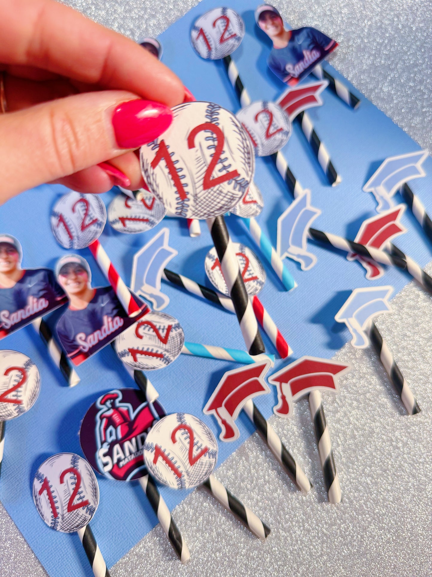 Graduation Printed Cupcake Toppers - Custom Design