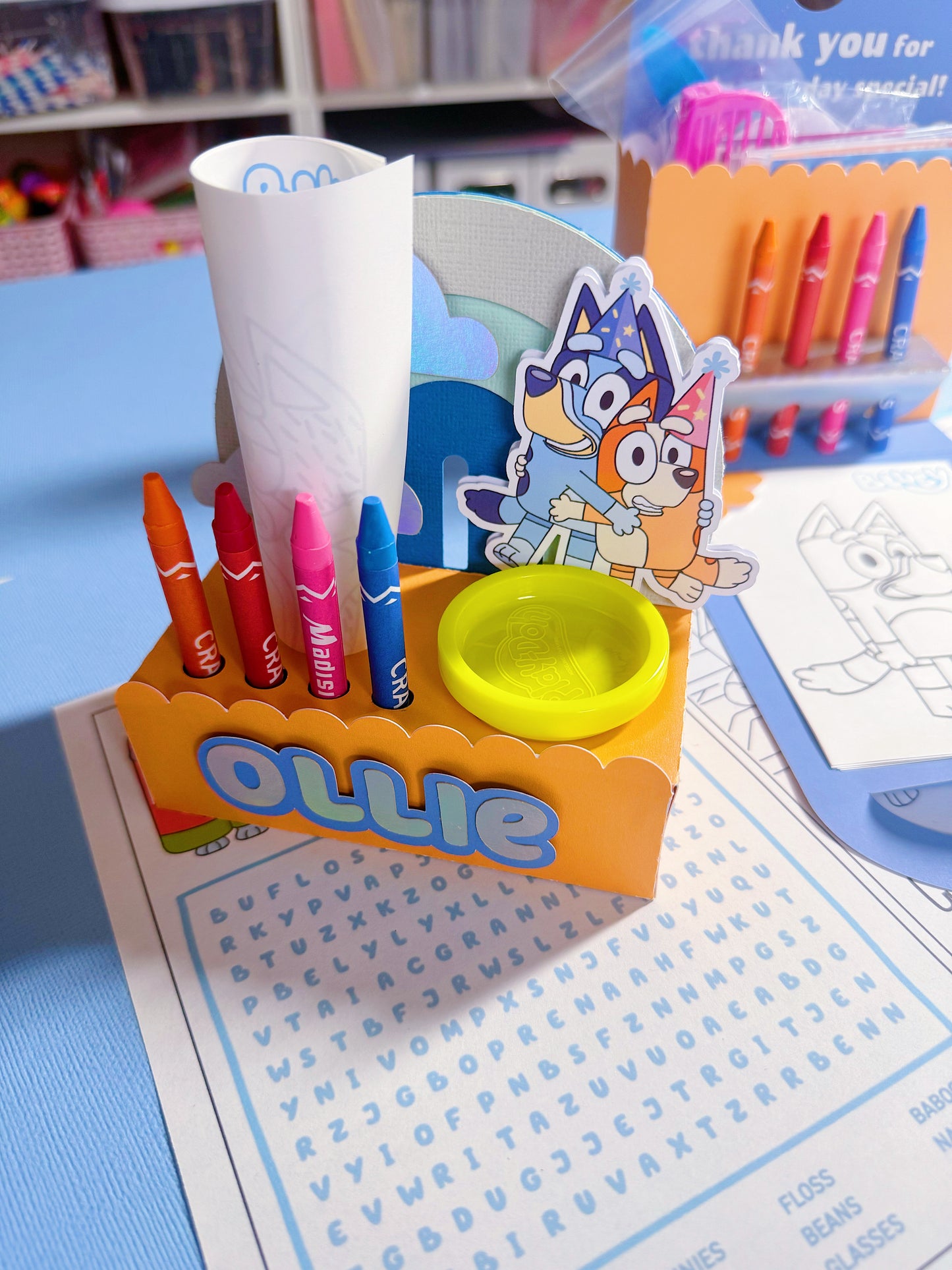 Coloring Page Table Activity Setup Printed Party Favors: Custom - ANY THEME