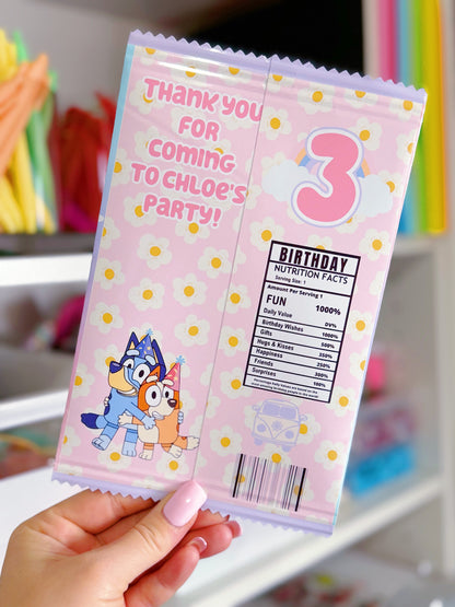 Birthday Chip Bags Printed Party Favors: Custom ANY THEME