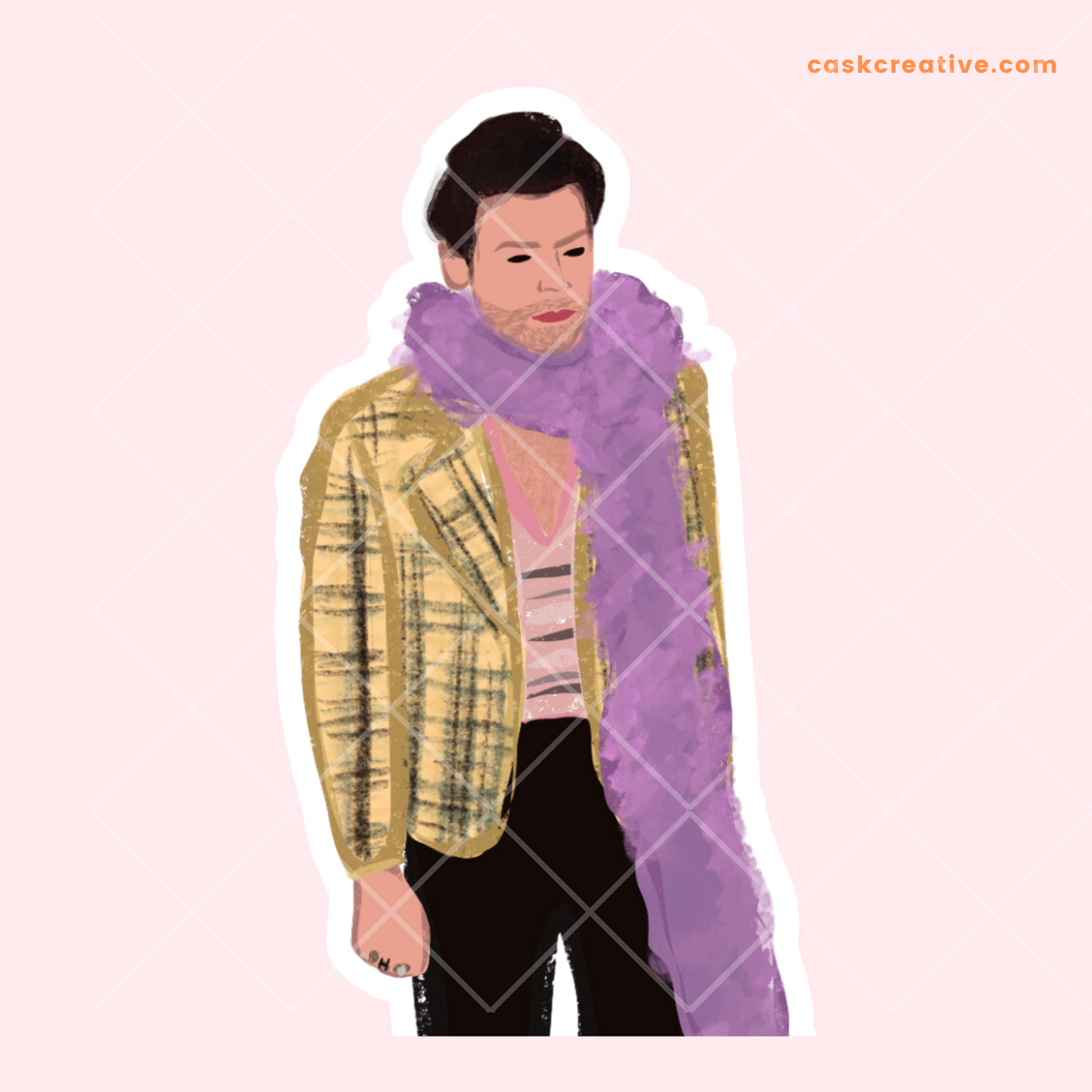 Die Cut Sticker: Pop Singer Harry