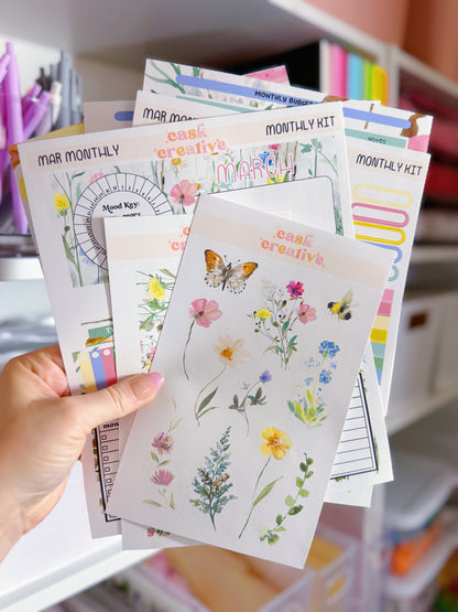 Planner Stickers: Gucci Spring Flora Weekly Planner Sticker Kit