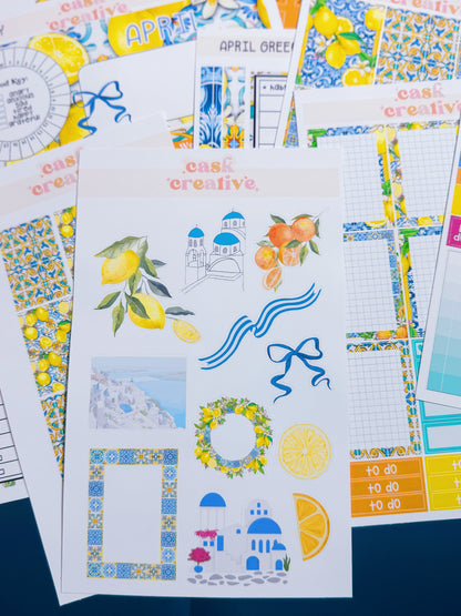 Stickers: Custom Planner Sticker Kit, Monthly Weekly Stickers