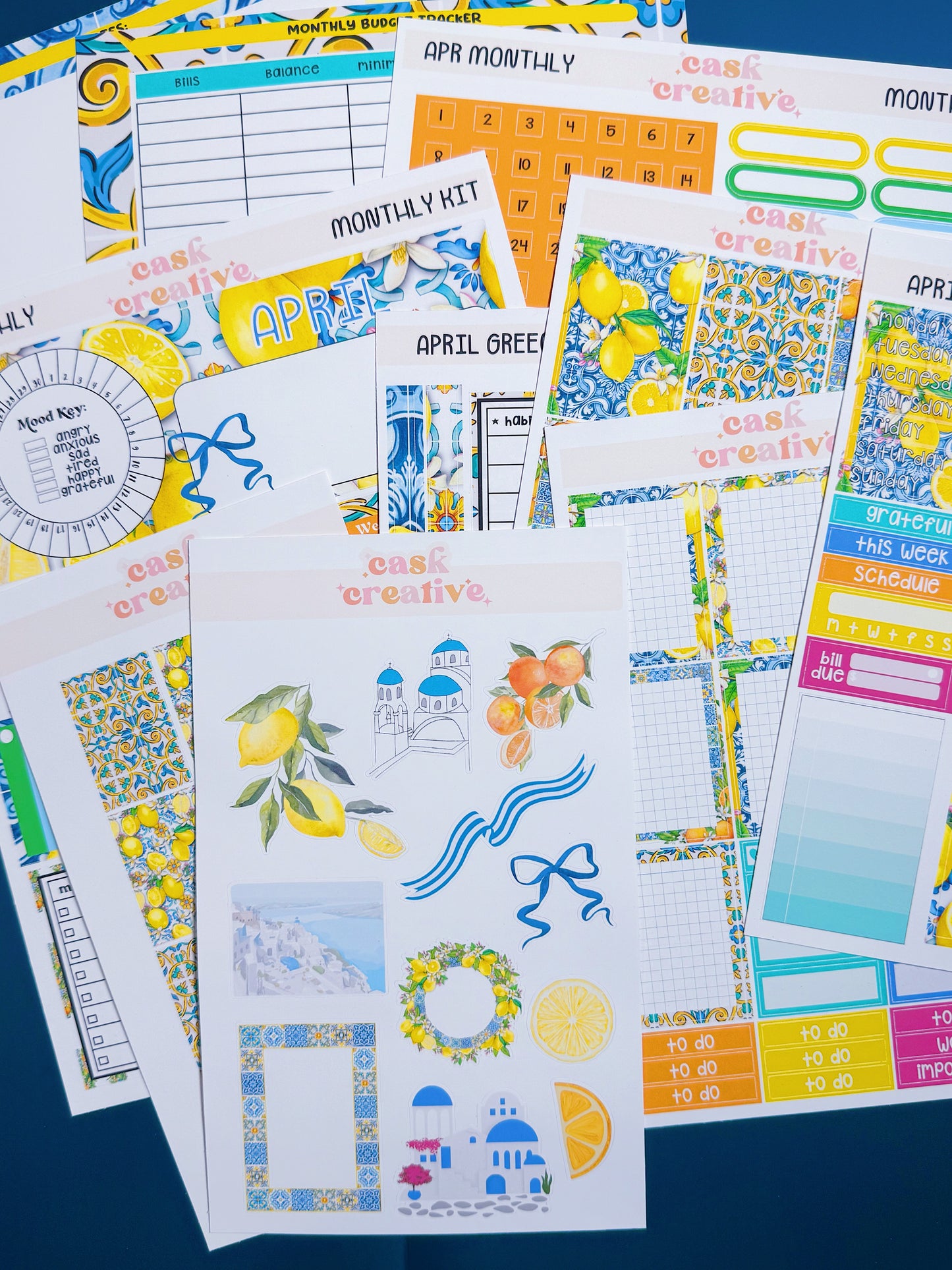 Stickers: Custom Planner Sticker Kit, Monthly Weekly Stickers