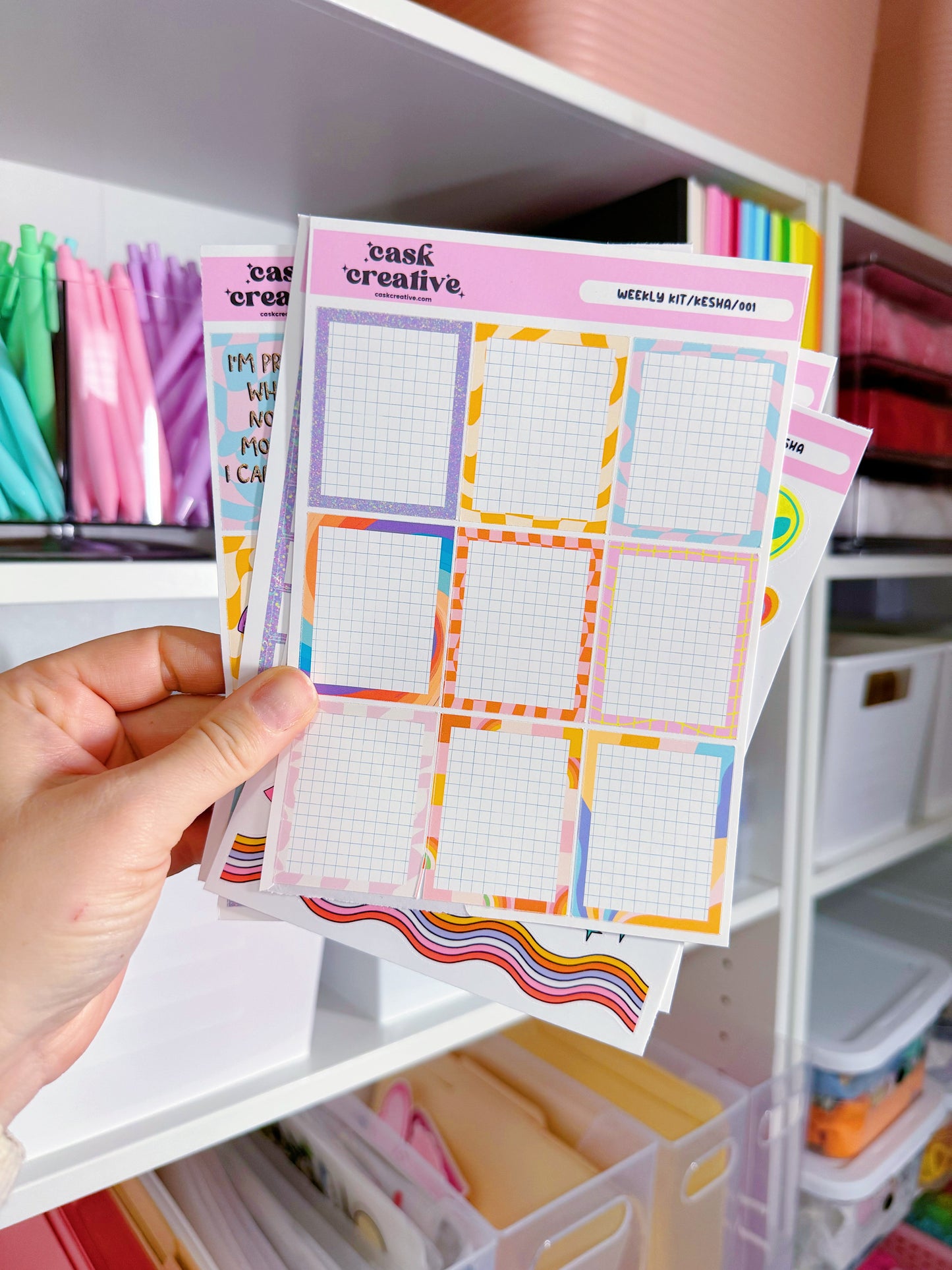 Planner Stickers: Kesha Trippy Weekly Planner Sticker Kit
