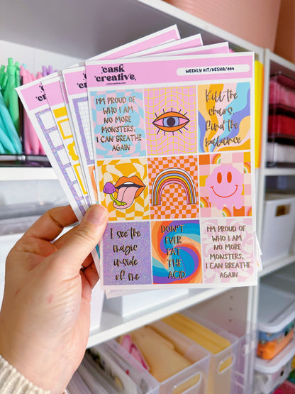 Planner Stickers: Kesha Trippy Weekly Planner Sticker Kit
