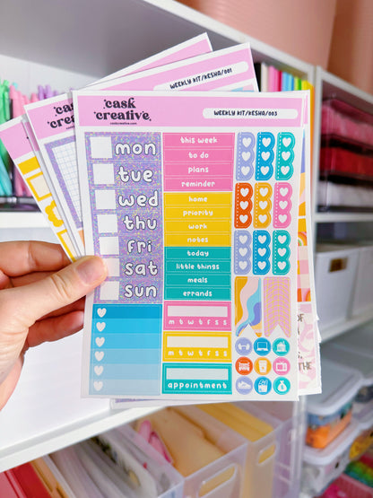 Planner Stickers: Kesha Trippy Weekly Planner Sticker Kit