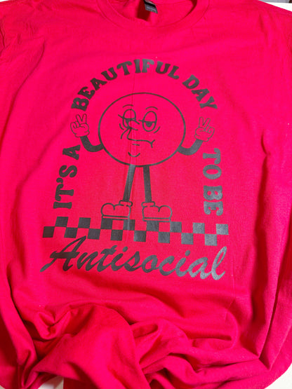 SALE Adult T-shirt It's A Beautiful Day to be Antisocial