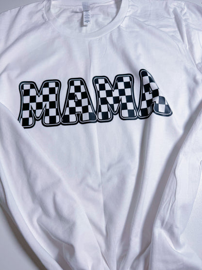 Adult T-shirt Checkered MAMA