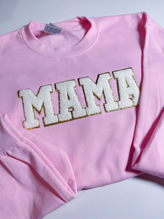 SALE Adult Sweatshirt : MAMA Chenille Patch