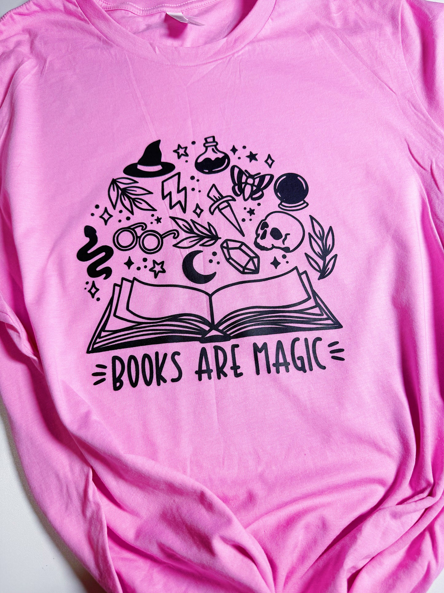 SALE Adult T-shirt Wizard Books are Magic