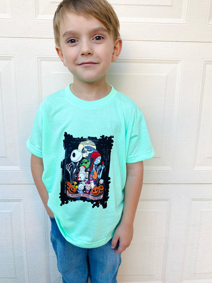 Halloween Toddler Youth T-shirt: Nightmare Jack and Sally