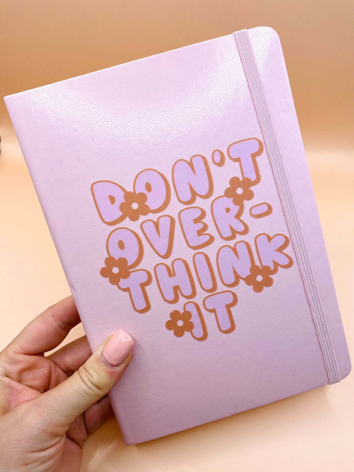 SALE Blush Pink Journal Lined Notebook: Don't Overthink It