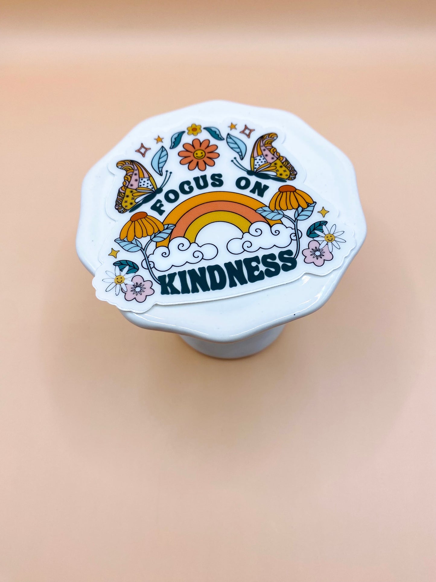 Die Cut Sticker: Floral Focus On Kindness