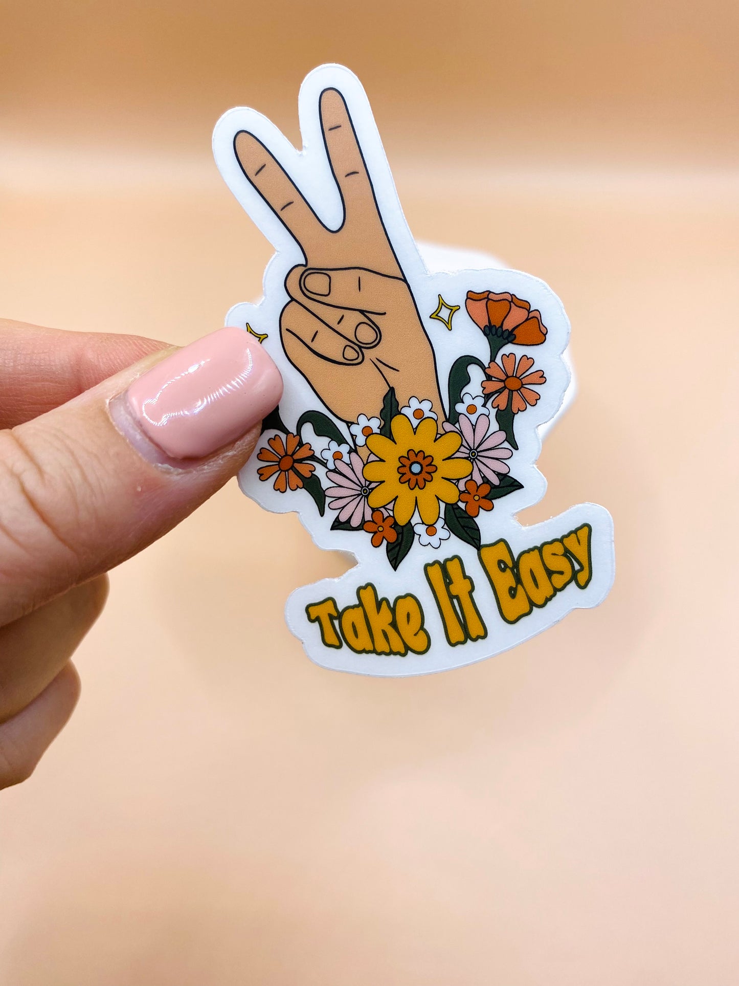 Die Cut Sticker: Floral Take it Easy