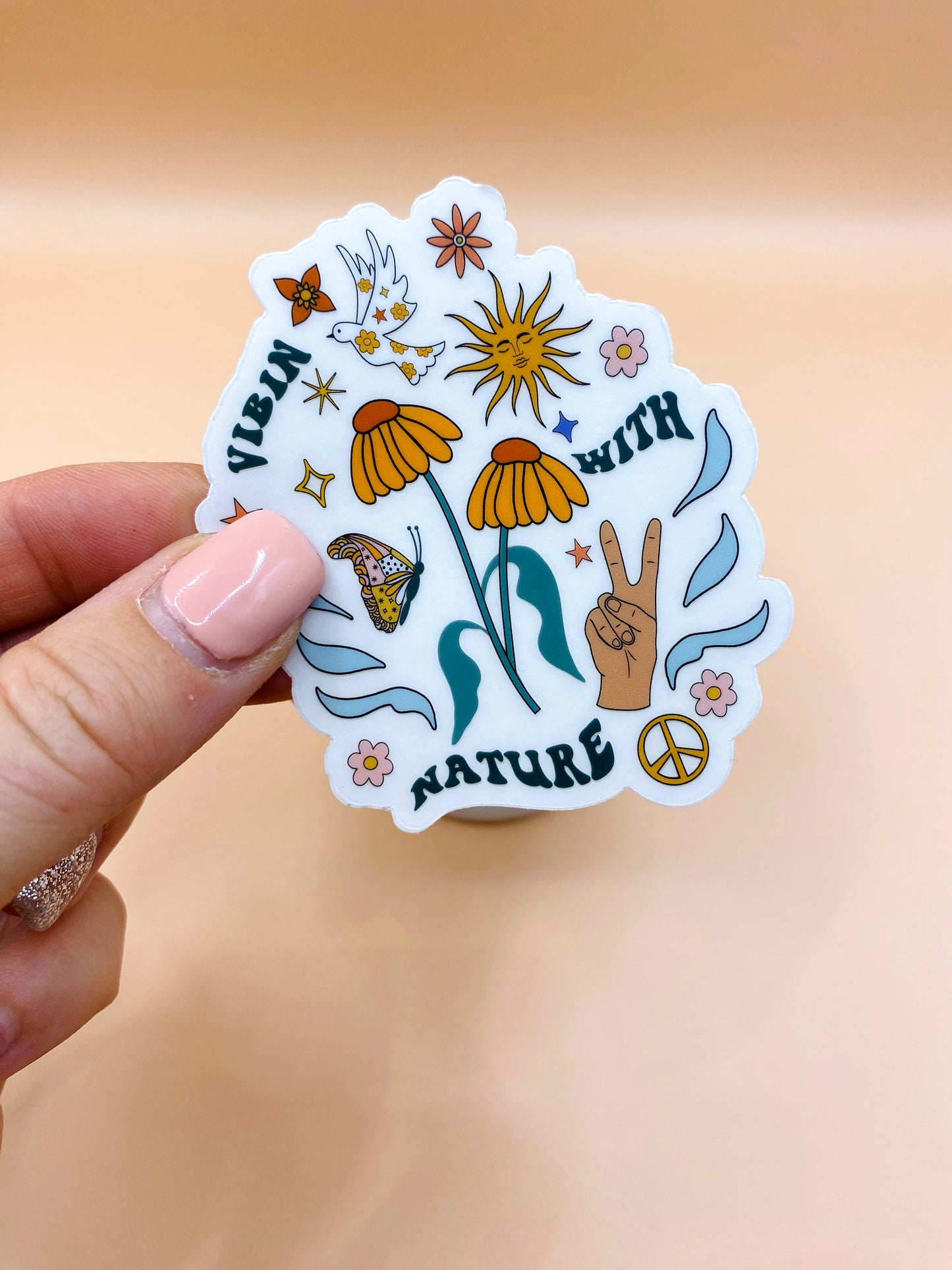 Die Cut Sticker: Floral Vibin With Nature