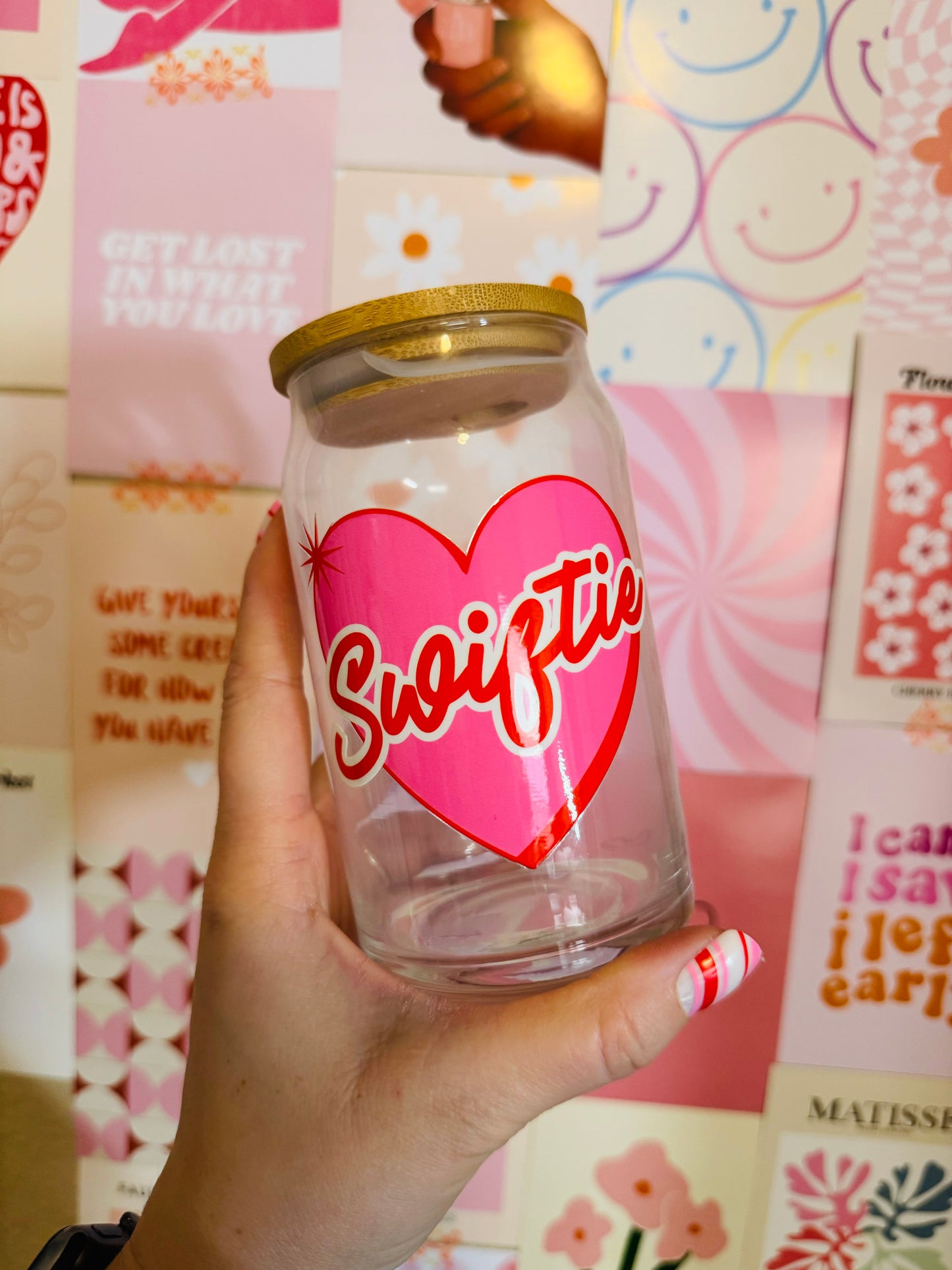 SALE Glass Mug with Lid and Straw: TS Eras Swiftie Teacher