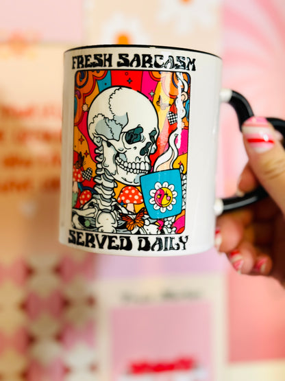 SALE Coffee Mug: Fresh Sarcasm Served Daily