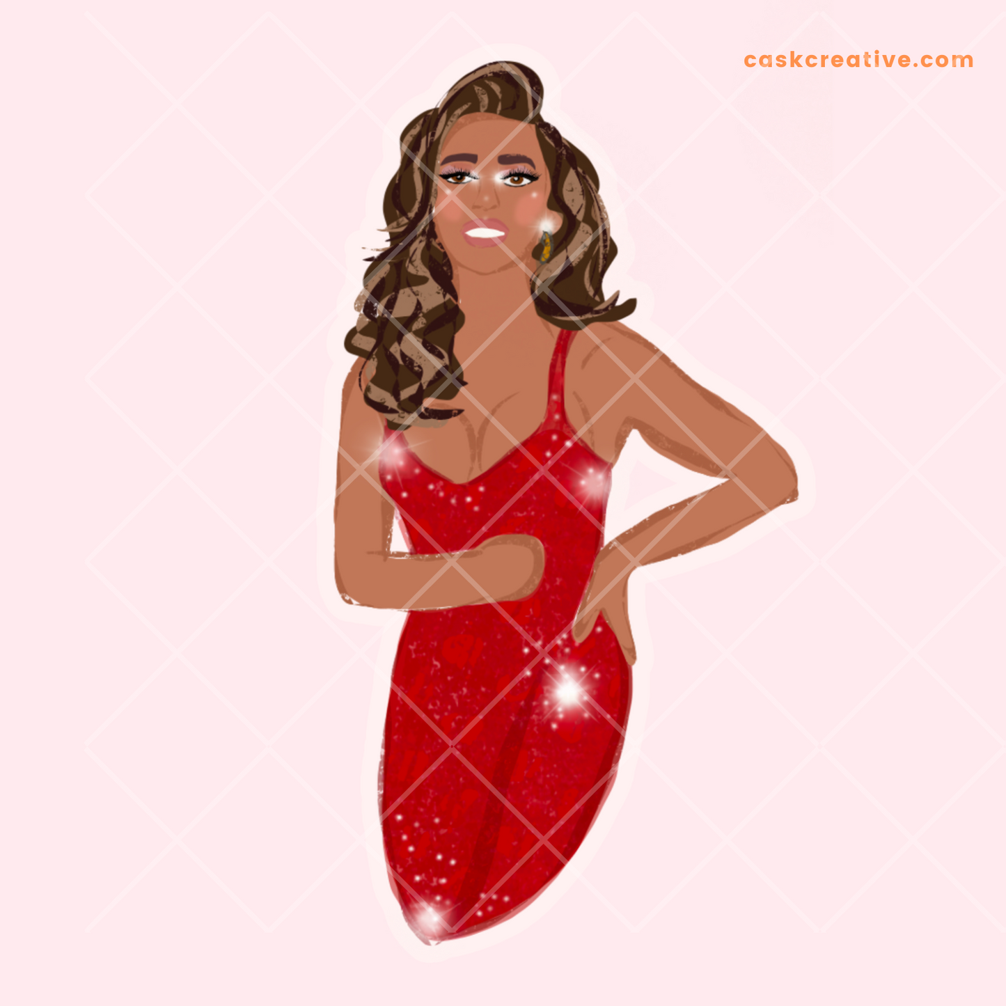 Die Cut Sticker: Singer Jessie James Decker Red