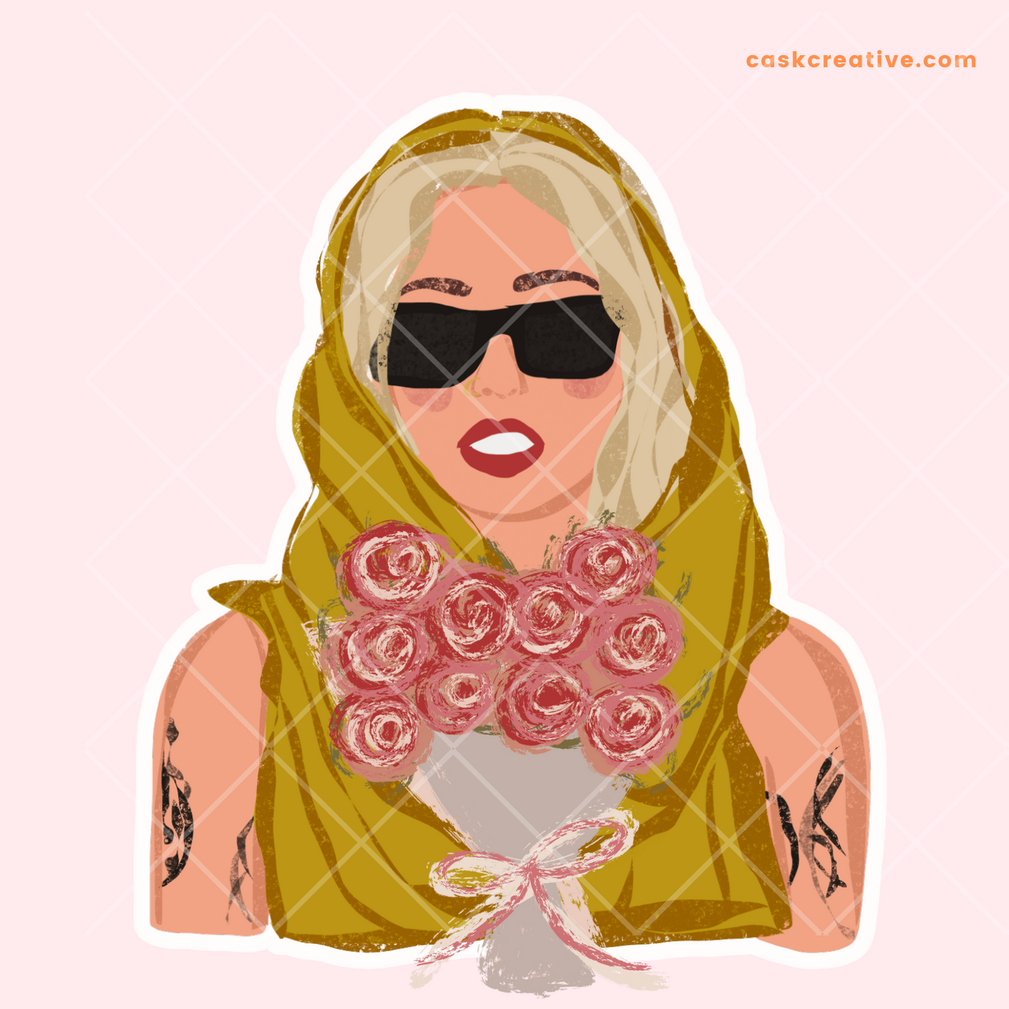 Die Cut Sticker: Pop Singer Miley