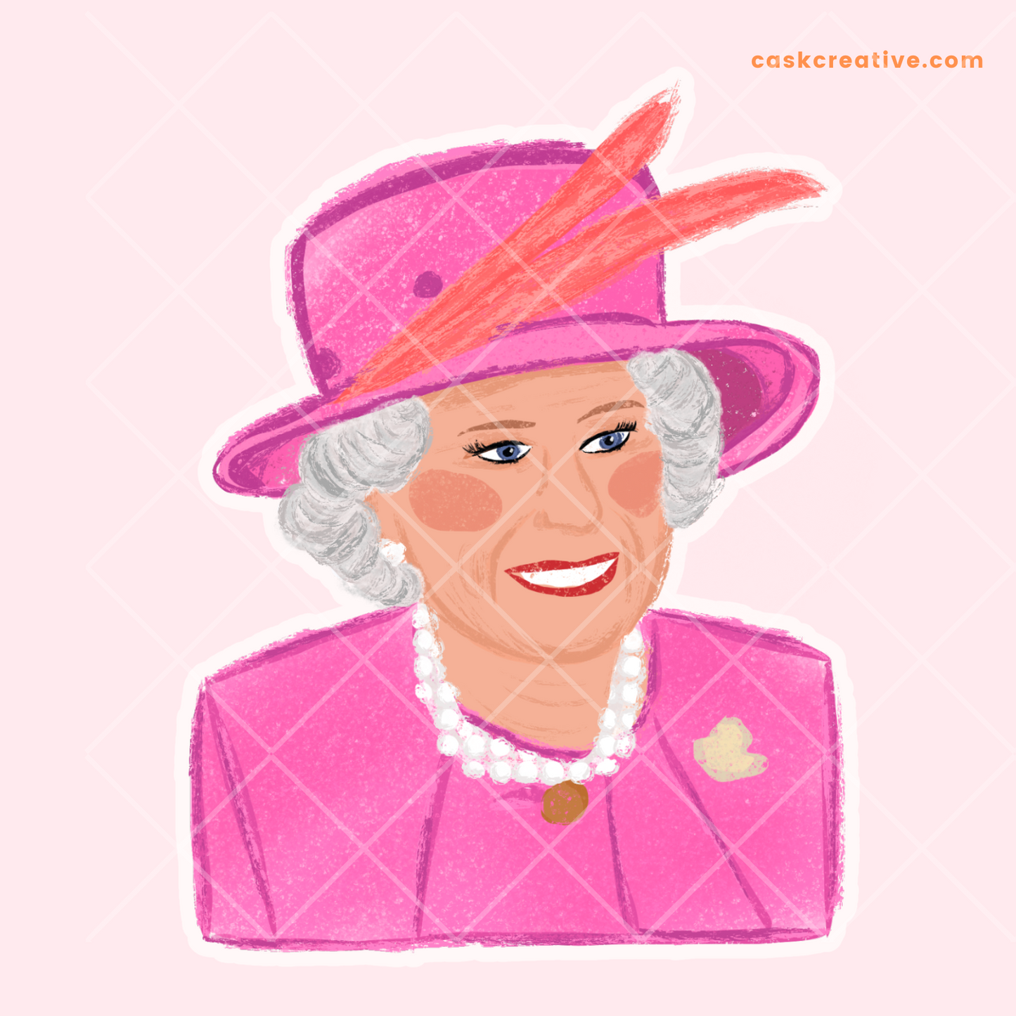 Die Cut Sticker: Queen Elizabeth