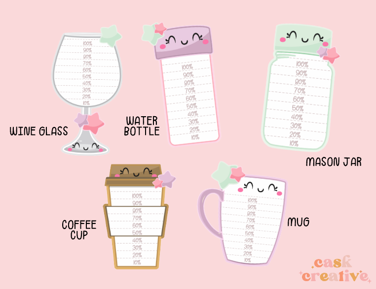 Tracker Planner Sticker: Kawaii Savings Tracker