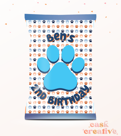 Birthday Chip Bags Printed Party Favors: Custom ANY THEME