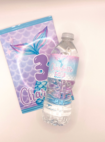 Water Bottle Labels Printed Party Favors: Custom ANY THEME