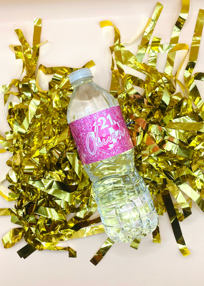 Water Bottle Labels Printed Party Favors: Custom ANY THEME