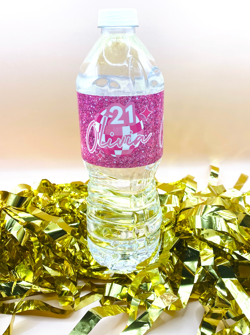 Water Bottle Labels Printed Party Favors: Custom ANY THEME