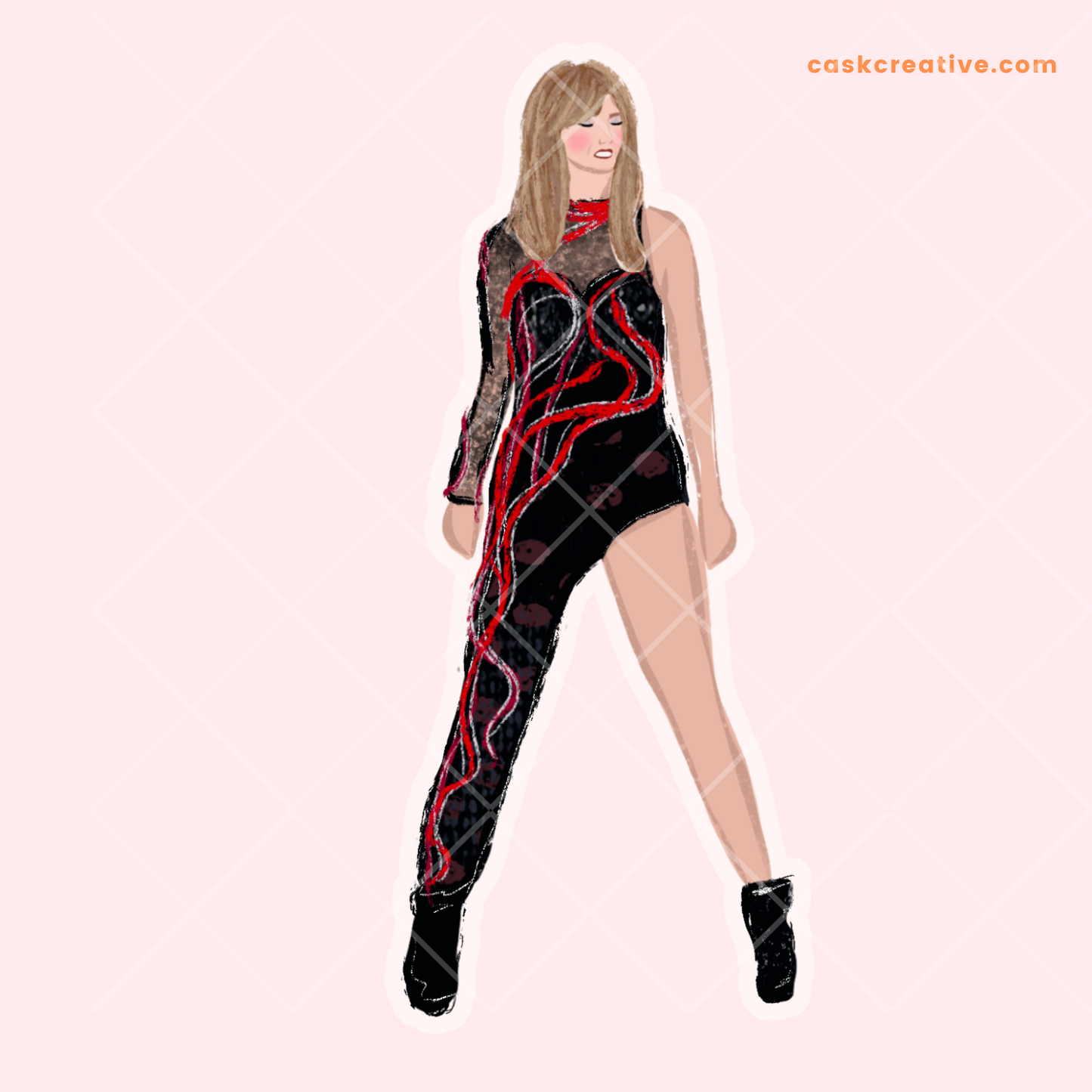 Die Cut Sticker: Singer Taylor Swift Reputation