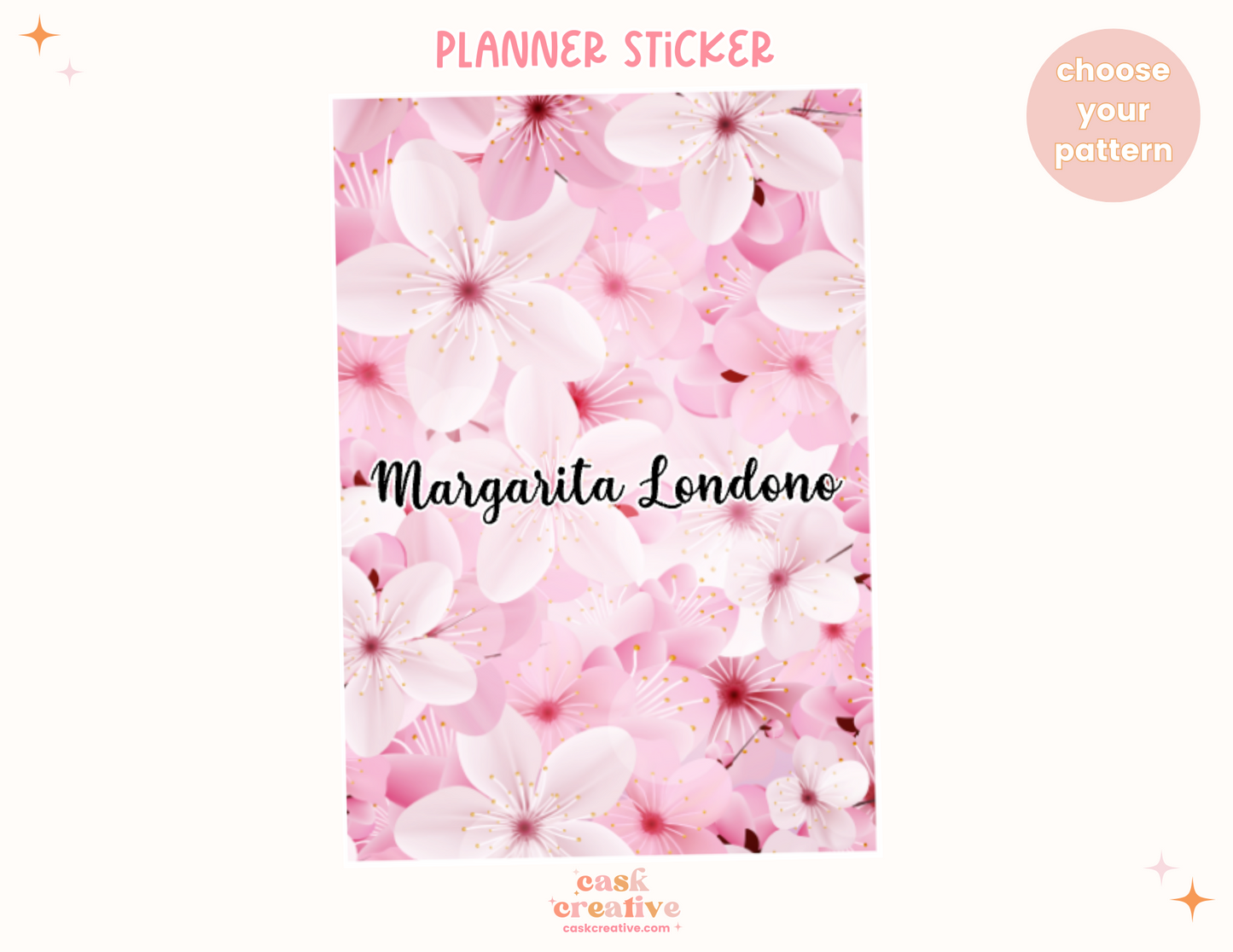 Tracker Planner Sticker: Custom Name Page