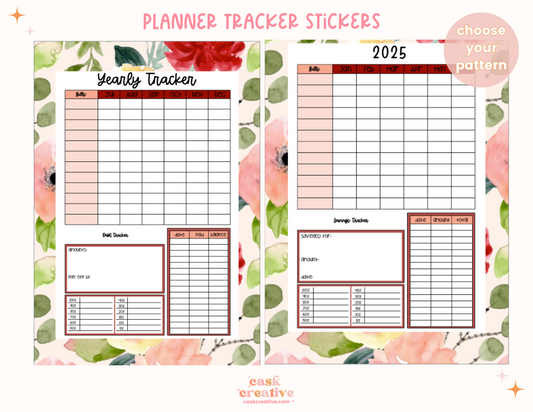 Tracker Planner Sticker: 2025 Yearly Bills with Debt and Savings