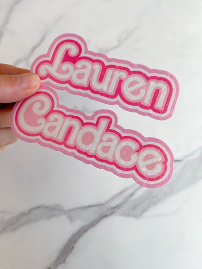 Holographic Sticker: Custom Name Die Cut Sticker, Decal