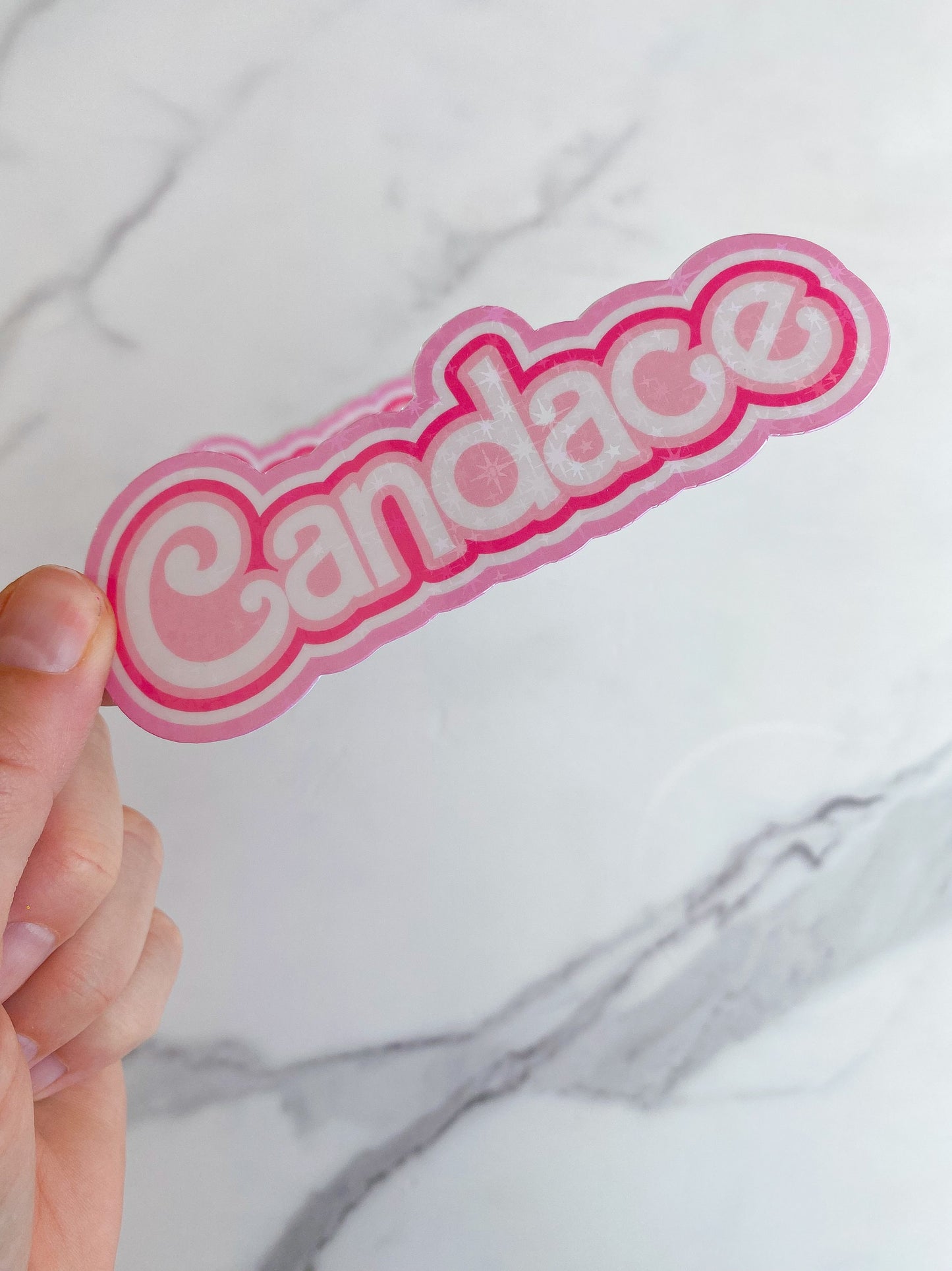 Holographic Sticker: Custom Name Die Cut Sticker, Decal
