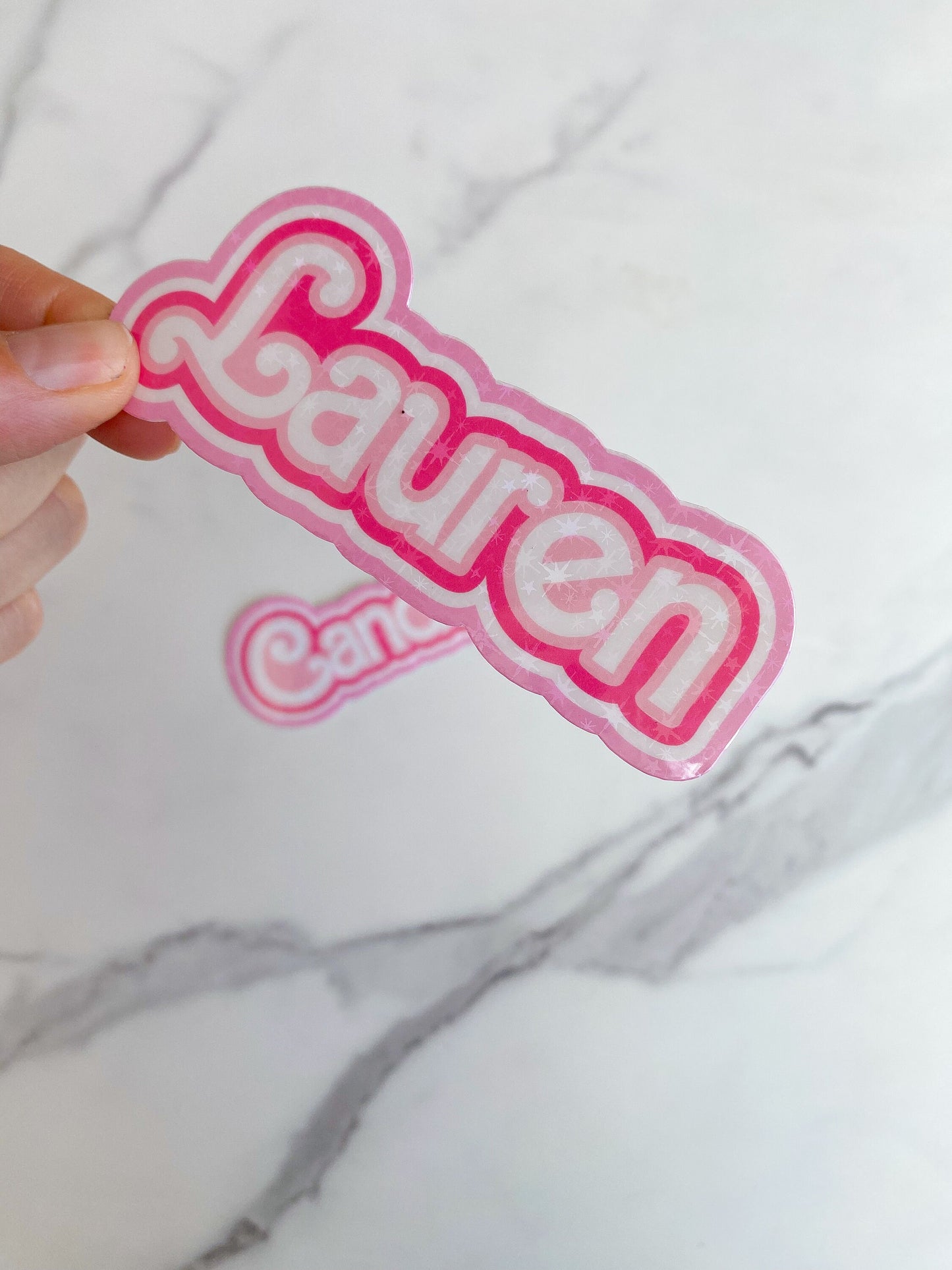 Holographic Sticker: Custom Name Die Cut Sticker, Decal