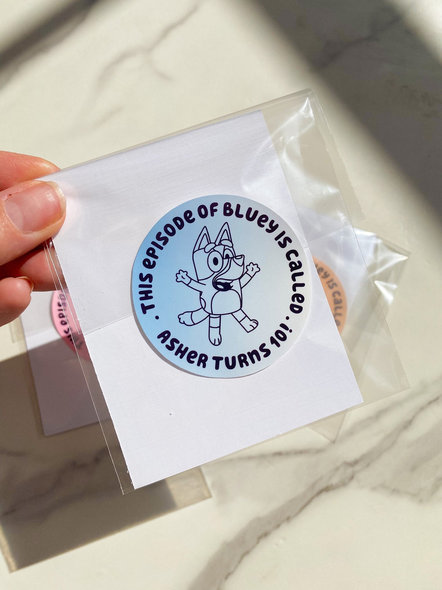 Bluey Party Favor Bag Labels: Custom Wording