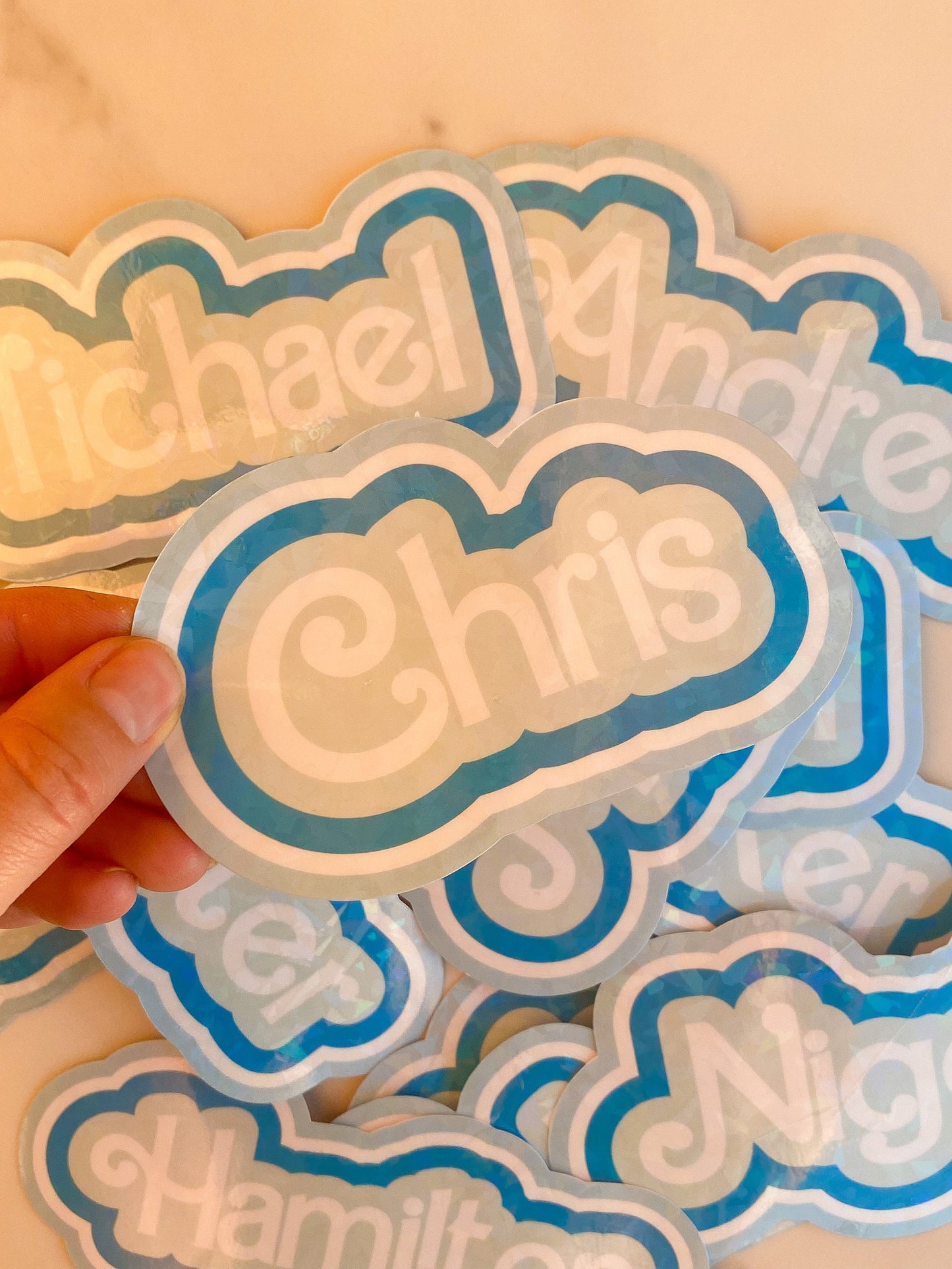 Holographic Sticker: Custom Name Die Cut Sticker, Decal