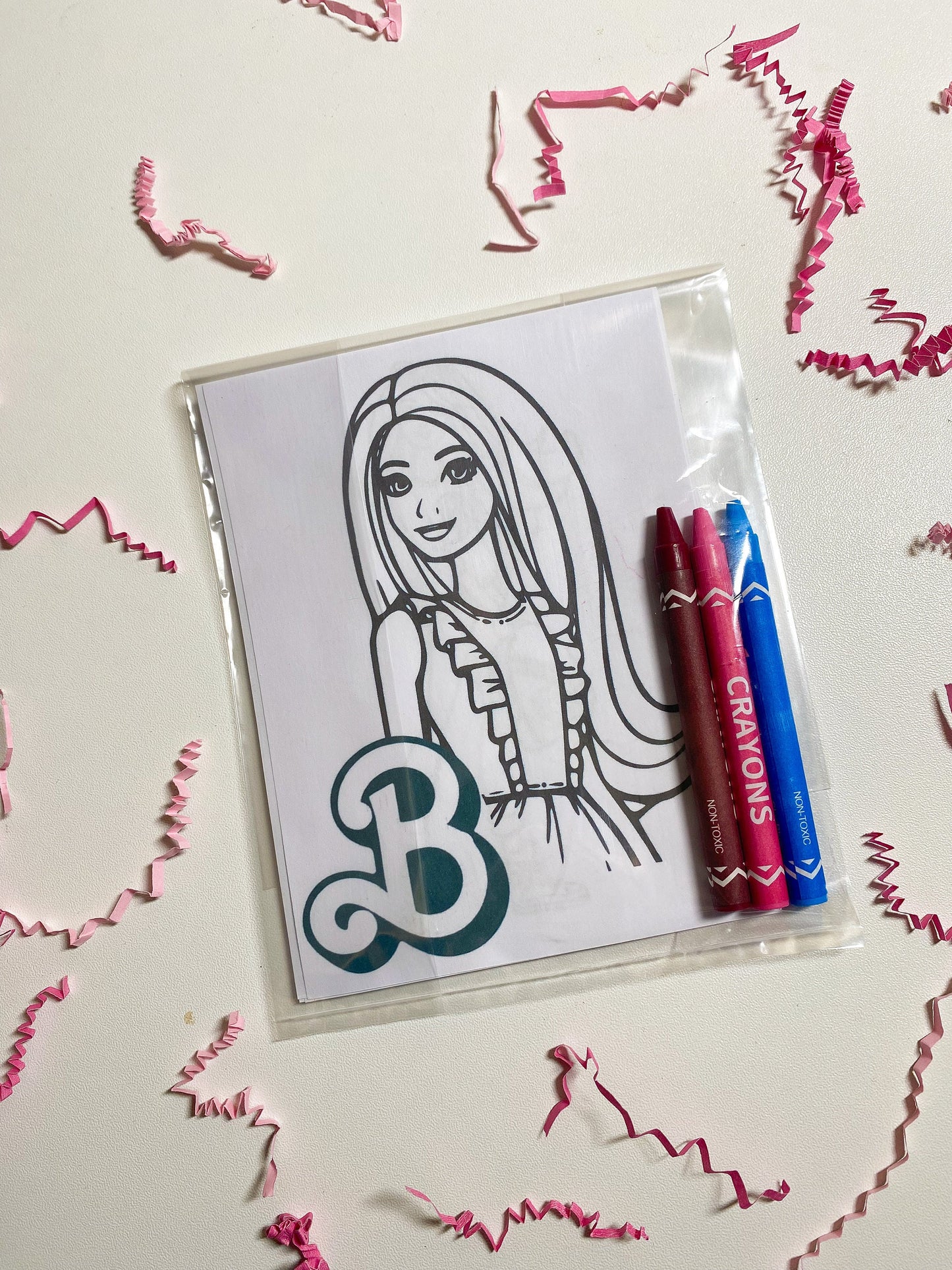 Party Favors: Mini Coloring Pages with Crayons - Any Theme